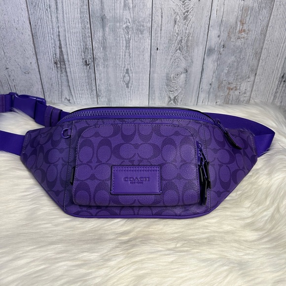 Coach Other - COACH signature logo body belt bag in purple